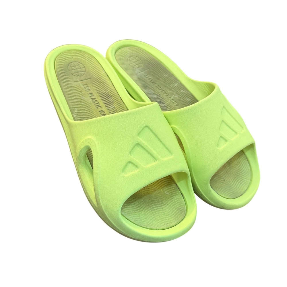 Adidas Adicane Slides Lucid Lemon Lime Green Mens 9 Athletic Sandals